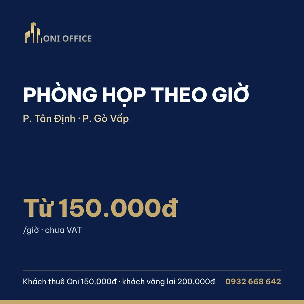 Phòng họp theo giờ – P. Tân Định, P. Gò Vấp