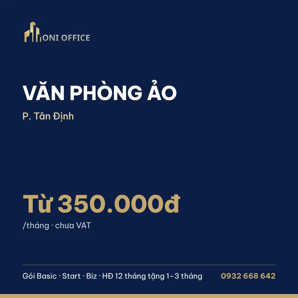 Văn phòng ảo P. Tân Định – gói Basic, Start, Biz